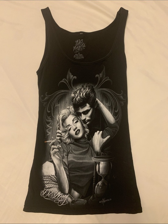 Angels Tops - DG Angels Black Graphic Tank Marilyn Monroe S